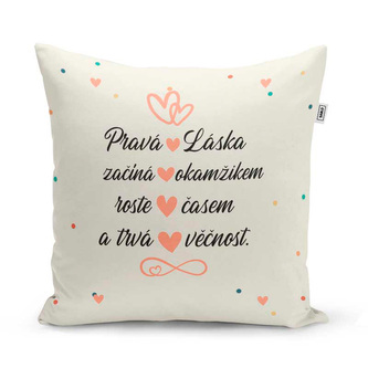 Polštář Pravá láska: 40x40 cm Polštář Pravá láska: 40x40 cm