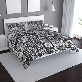 Povlečení Kreslené mrakodrapy: 140x220 / 90x70