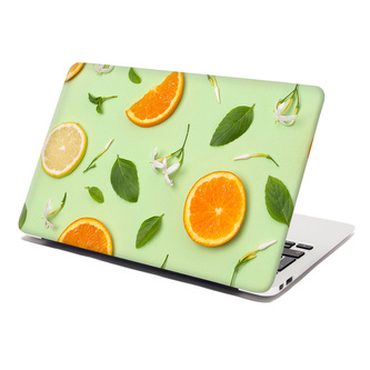 Samolepka na notebook Citrus a květ: 38x26 cm