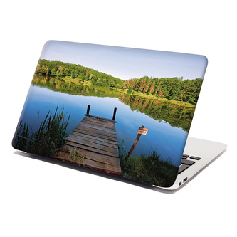 Samolepka na notebook Molo na jezeře: 38x26 cm