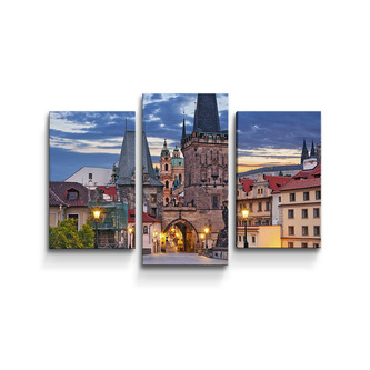 Obraz - 3-dílný Karlův most: 75x50 cm