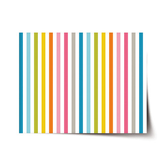 Plakát Barevné proužky: 60x40 cm Plakát Barevné proužky: 60x40 cm