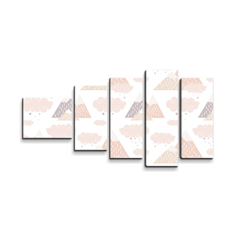 Obraz - 5-dílný Dětské pyramidy: 100x60 cm