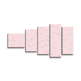 Obraz - 5-dílný Barevné křížky: 100x60 cm