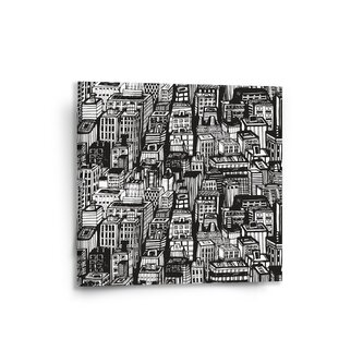 Obraz Kreslené mrakodrapy: 50x50 cm