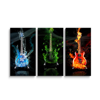 Obraz - 3-dílný Kytary: 120x80 cm