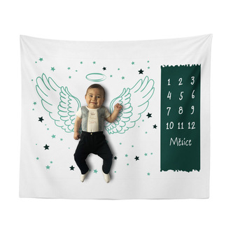 Milníková deka Křídla a svatozář: 100x100 cm