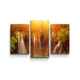 Obraz - 3-dílný Vodopád: 75x50 cm Obraz - 3-dílný Vodopád: 75x50 cm