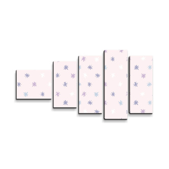 Obraz - 5-dílný Barevné hvězdy: 100x60 cm