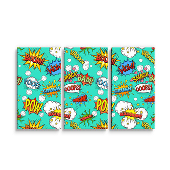 Obraz - 3-dílný Komiks: 120x80 cm Obraz - 3-dílný Komiks: 120x80 cm
