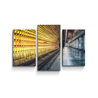 Obraz - 3-dílný Pražské metro: 75x50 cm Obraz - 3-dílný Pražské metro: 75x50 cm