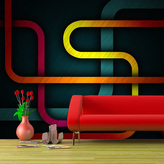Tapeta Barevné klikyháky: 208x125 cm