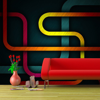 Tapeta Barevné klikyháky: 208x125 cm