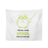 Deka Věř mi, jsem učitel vím co dělám: 150x120 cm