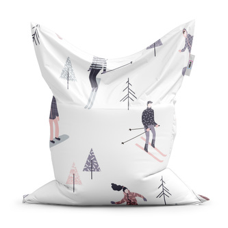 Sedací vak Lyžaři: 150x100 cm