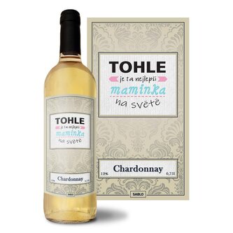 Bílé víno Tohle je ta nejlepší maminka na světě: 0,75 l 