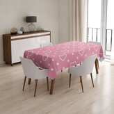 Ubrus Srdce a tečky: 130x130 cm