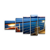 Obraz - 5-dílný Pohled z lodě: 100x60 cm