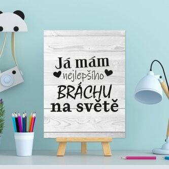 Dárková cedulka Já mám nejlepšího bráchu na světě: 30x40 cm