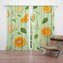Závěs Citrus a květ: 2ks 140x250cm