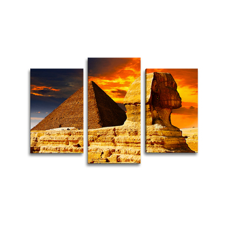 Obraz - 3-dílný Pyramidy: 75x50 cm
