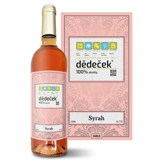 Růžové víno Dědeček: 0,75 l 