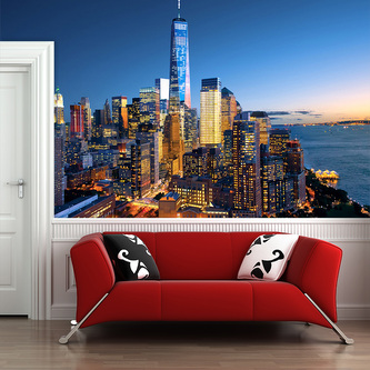 Tapeta Noční mrakodrapy: 336x220 cm