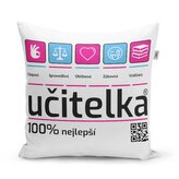 Polštář Učitelka: 40x40 cm