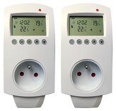 XTENDLAN TZA02 Tuya set 2x chytrá termostatická zásuvka 16A, časovač