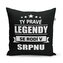 Polštář Ty pravé legendy se rodí v srpnu: 40x40 cm