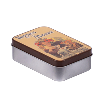Plechová krabička Alfons Mucha  - Bieres, 9,5 x 6 x 2,7 cm