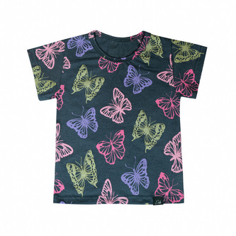 Tričko s krátkým rukávem  Butterfly; Barva: šedá; Velikost: 122