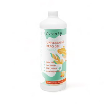 Natuty Univerzální prací gel s vůní citronu (1 l) - 33 pracích dávek v 1 litru
