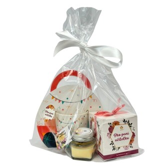 Dárkový set hrnek 300ml, čaj a svíčka 28g, pro učitelku