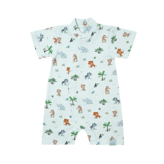 Letní overal pro miminko Safari; Barva: bílá; Velikost: 86