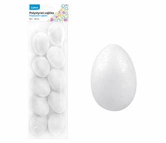 Polystyren - Vajíčko  60mm, 10ks  LUMA