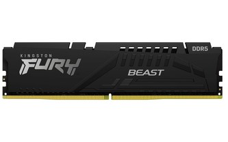KINGSTON DIMM DDR5 16GB 6000MT/s CL30 ECC FURY Beast XMP Černá