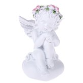 Polyresinový anděl sedící na srdci, 12/288
