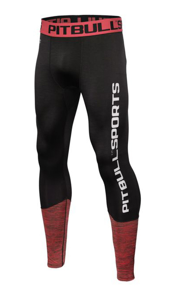 Legíny Pitbull West Coast Performance červený melír Velikost: XXL