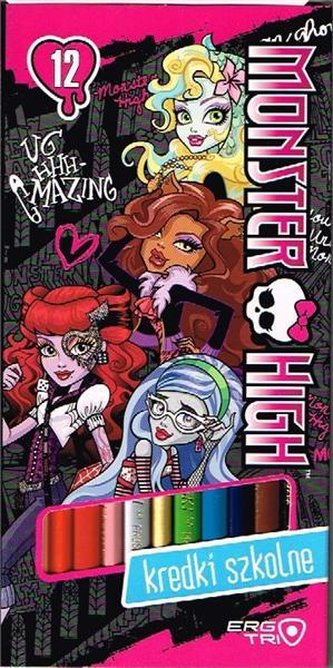 Kredki 12 kol. 18 cm. PUD MONSTER HIGH