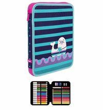 Piórnik MILAN 1-poziomowy duży z wyposażeniem ANCHOR CLUB 2 róż Piórnik MILAN 1-poziomowy duży z wyposażeniem ANCHOR CLUB 2 róż