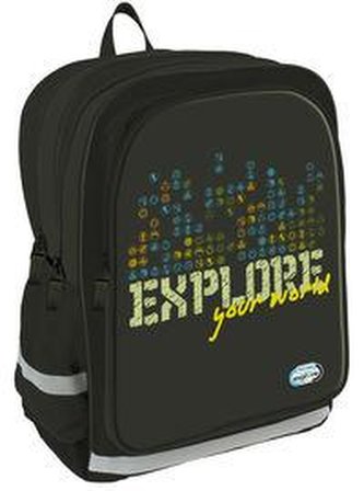 Plecak szkolny czarny napis Starpak