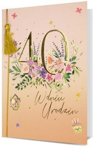 Karnet B6 Urodziny 40