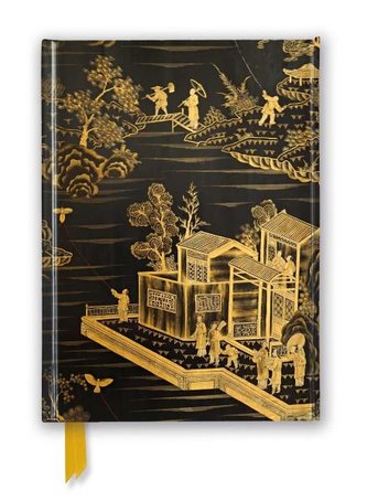 Zápisník Flame Tree. Chinese Lacquer Black & Gold Screen