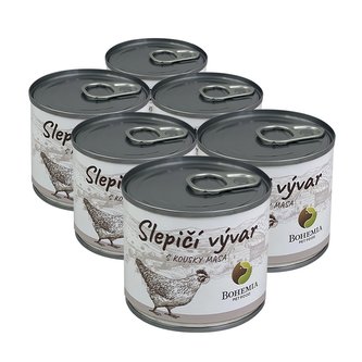 SIX PACK BOHEMIA Slepičí vývar s kousky masa 140ml