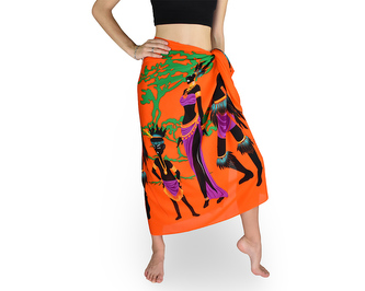 Sarong - Pareo DOMORODEC, oranžový