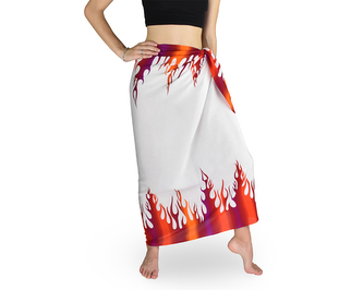 Sarong - Pareo PAISLEY, fialovo-oranžový