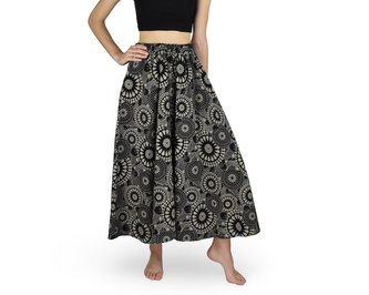 Sukně ARGO, mandaly, kapr Koi, černá