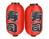 Japonské lampiony Sushi červené 2 ks 30 cm