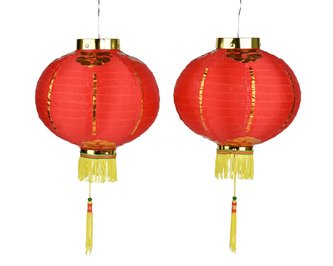 Čínské lampiony červené 2 ks 25 cm